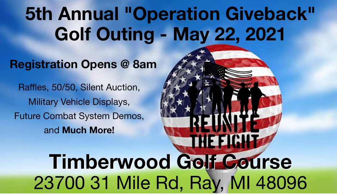 5th Annual Operation Giveback Golf Scramble - May 22, 2021 - Reunite the Fight