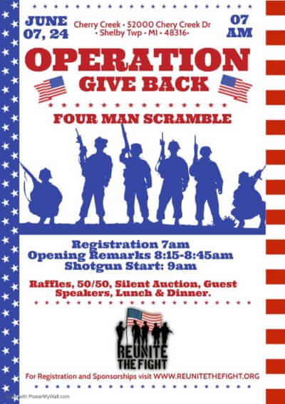 8th Annual Operation Give Back Golf Outing | Reunite The Fight - helping US military veterans since 2017